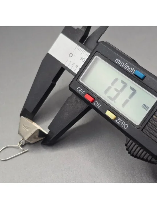 Vintage Southwestern Mother In Law Bell Dangle Earrings 1" Stamped Design - Picture 6 of 9